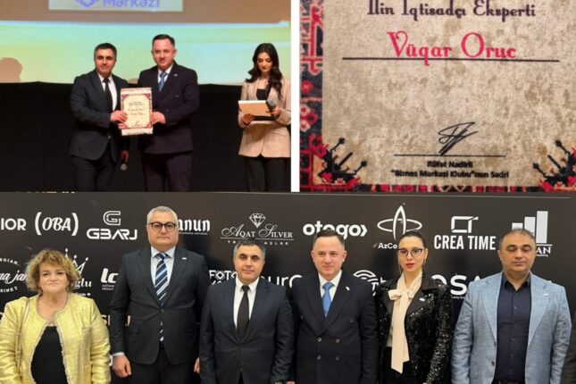 Vüqar Oruc “İlin iqtisadçı-eksperti” mükafatına layiq görüldü