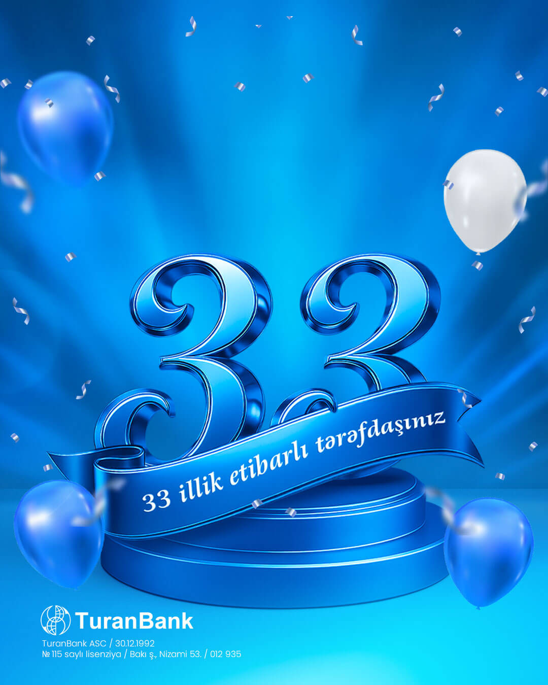 “TuranBank” 33 yaşını qeyd edir