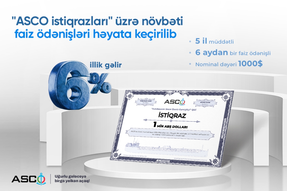 "ASCO istiqrazları" sahiblərinə 1,5 milyon dollar qazandırıb