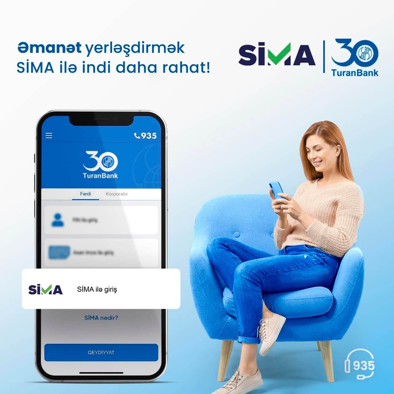 SİMA rəqəmsal imzası ilə “TuranBank”da əmanət yerləşdirmək indi daha rahat