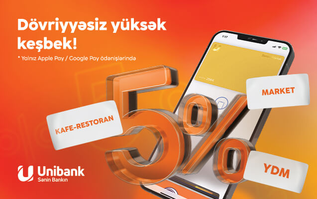 “Unibank” müştəriləri rekord məbləğdə keşbek qazanıb