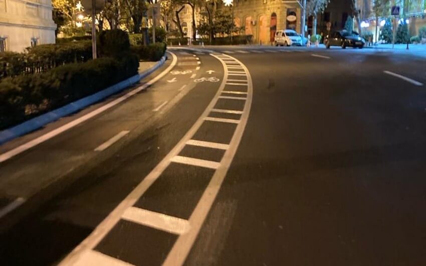 Bakıda velosiped yolu salınmasına başlanılıb