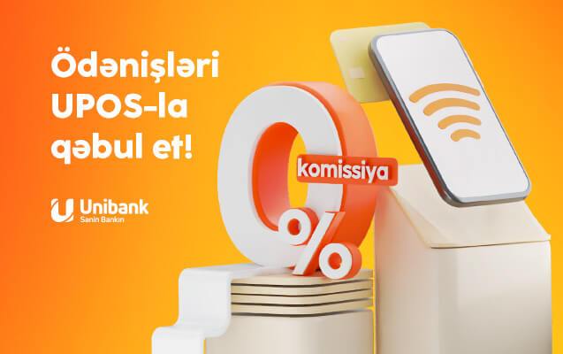 “Unibank” UPOS xidmətini biznes sahibləri üçün komissiyasız etdi
